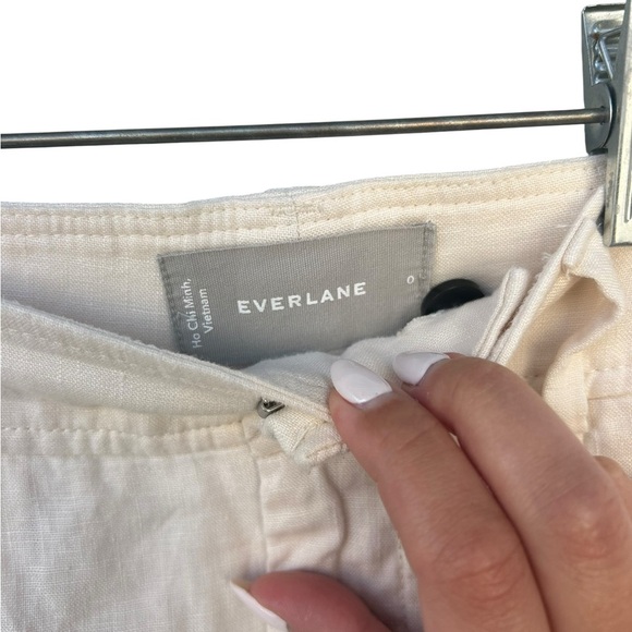 Everlane THE LINEN WAY-HIGH DRAPE PANT - Size 0 - Bone - 100% Linen - Picture 10 of 14